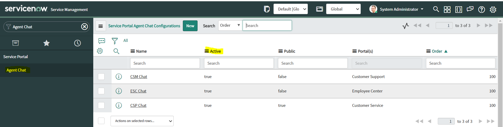 servicenow service portal roles