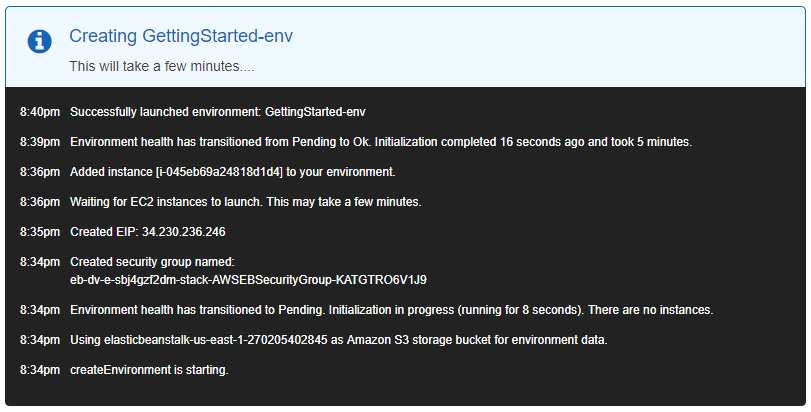 environment creation process