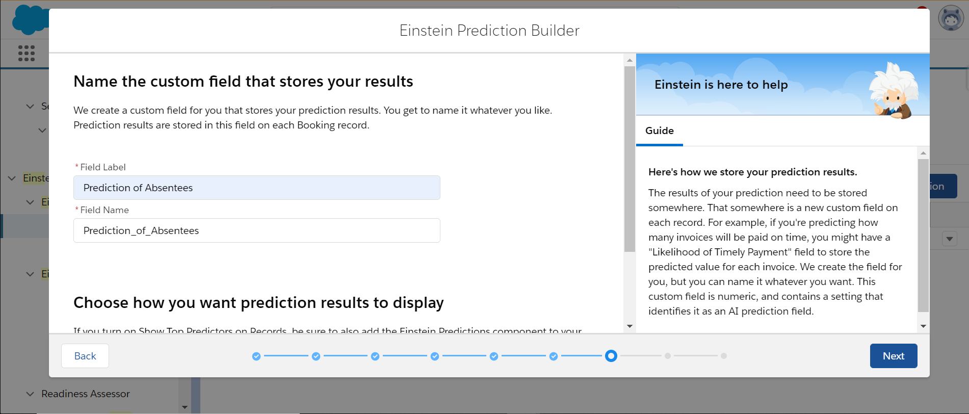 Einstein Prediction Builder