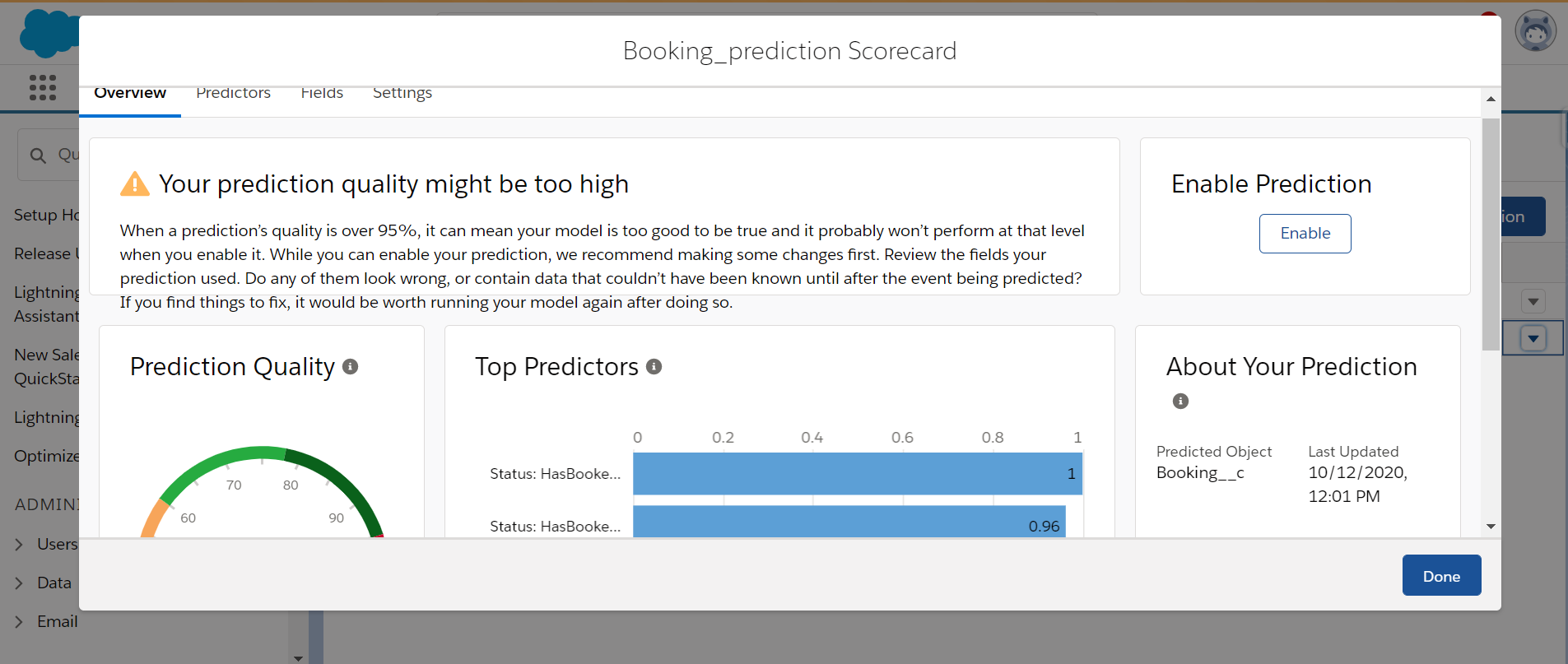 Einstein Prediction Builder