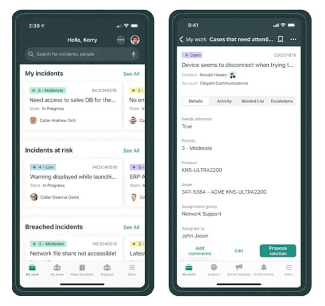 servicenow mobile agent