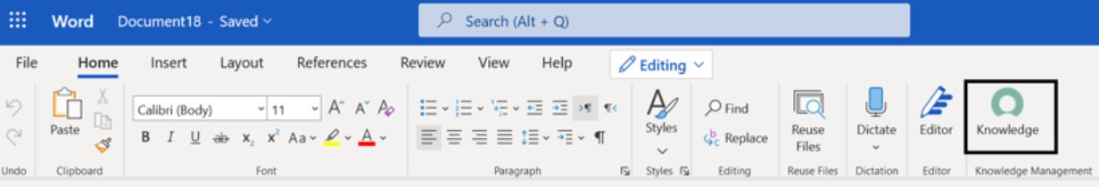 Microsoft Word to access ServiceNow