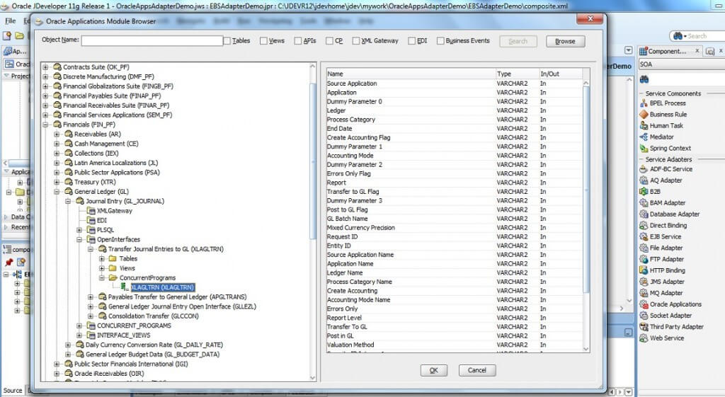 Oracle Apps Adapter Architecture